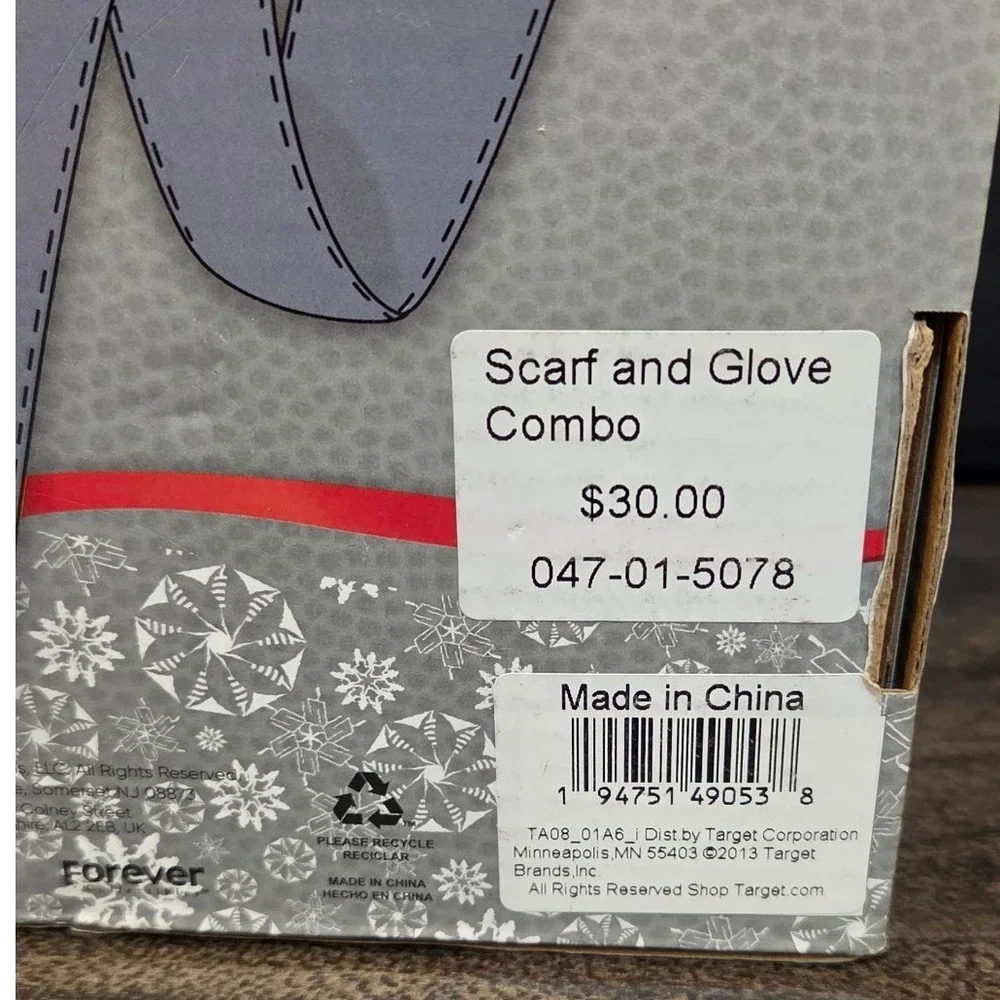 FOCO NFL Houston Texans Cold Weather Set Mens OS Grey New Scarf and Gloves 2pc